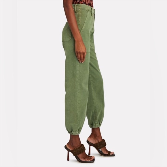 MOTHER The Wrapper Patch Springy Ankle Jeans, Green, size 23 - Picture 4 of 9
